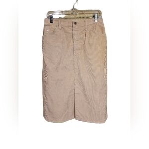 Vintage Wranglers tan corduroy skirt. Size 14